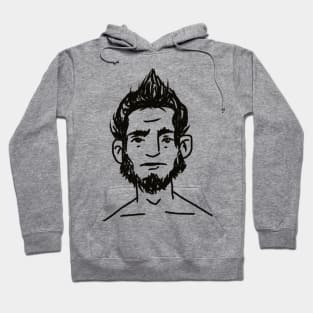 cute young man. sketch portrait Hoodie